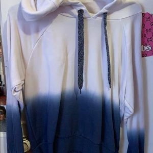 Ombré White and Blue Sweater